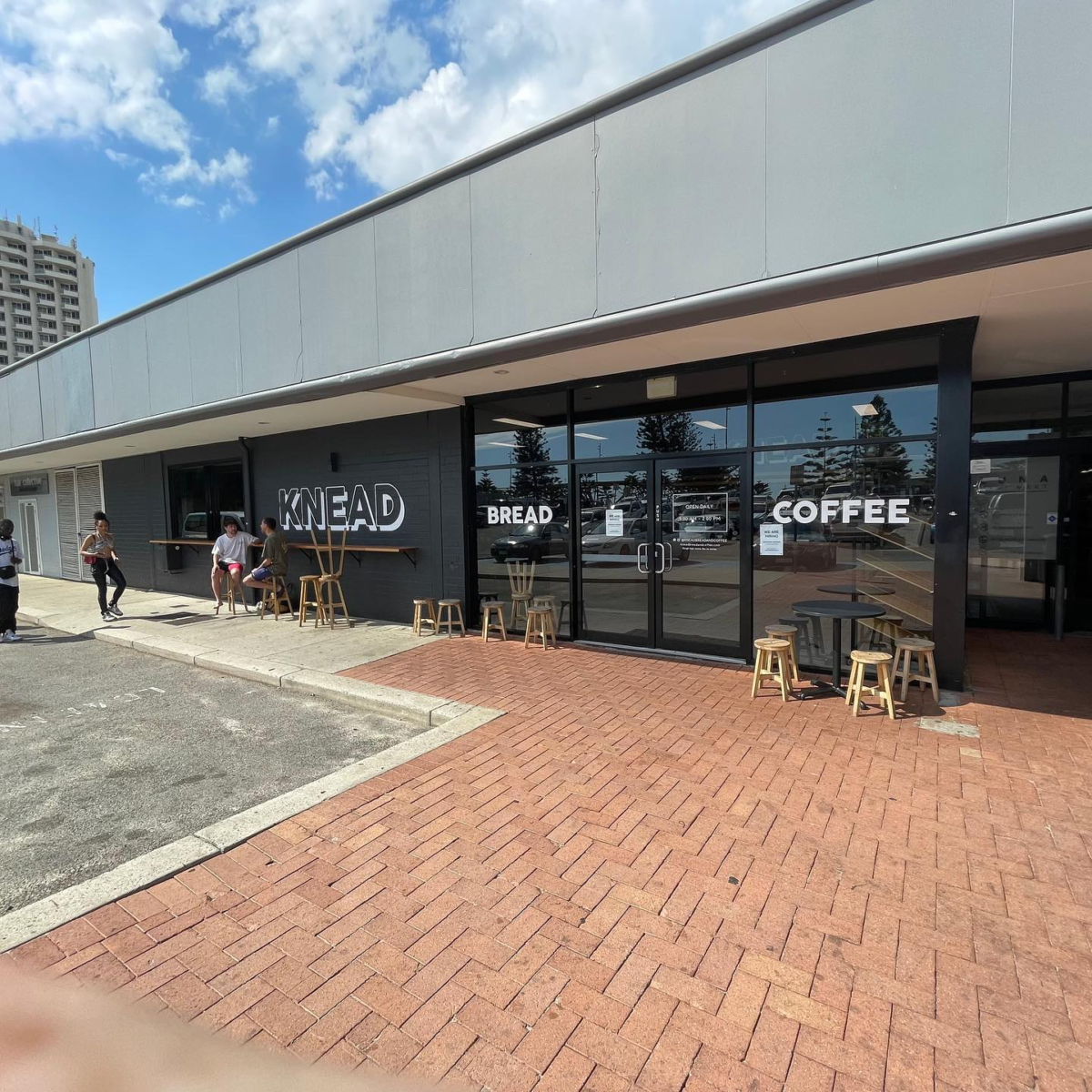 The freshly painted Exterior of Knead Scarborough
