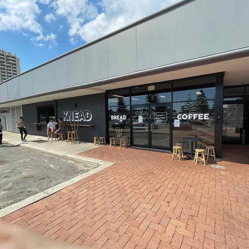 The freshly painted Exterior of Knead Scarborough
